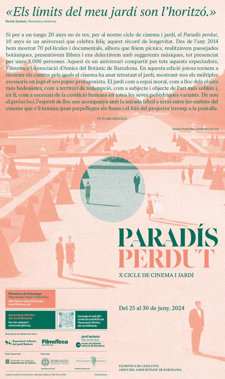 10º Ciclo de Cine y Jardín. La Filmoteca de Catalunya. Junio 2024